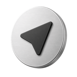 Decorative 3D icon showing a send arrow on the contact us page